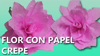 COMO HACER FLORES DE PAPEL CREPE FÁCILES [upl. by Theall]