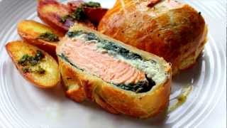 Salmon en croute recipe [upl. by Erdda]