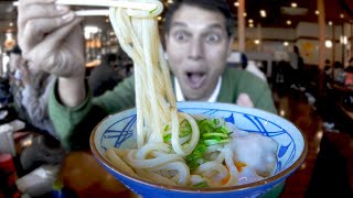 Udon Noodle Eating Spree amp Tempura Binge ★ ONLY in JAPAN [upl. by Asiel558]