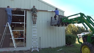 Powered Sliding Shed Door Pole Barn Rehab [upl. by Kubiak]