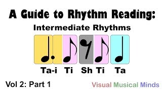 A Guide to Rhythm Reading Intermediate Rhythms Part 1 Doted QuarterSingle Eighth Notes [upl. by Peterus]