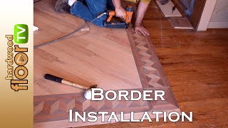 Installing Hardwood Floor Borders [upl. by Stieglitz13]