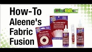 HowTo Aleenes Fabric Fusion Permanent Fabric Adhesive [upl. by Cynthie]