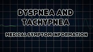 Dyspnea and Tachypnea Medical Symptom [upl. by Mureil594]