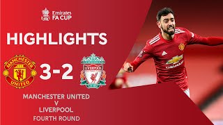 Fernandes FreeKick Wins 5Goal Thriller  Manchester United 32 Liverpool  Emirates FA Cup 202021 [upl. by Celisse]