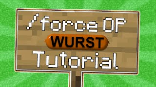 Minecraft  Howto Force OP on 18x with the Wurst Hacked Client  WiZARD HAX [upl. by Nessaj]