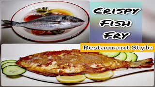 Crispy Fish Fry Recipe with tips  Whole Fish Fry 🐡🐡  Germans most favorite Fish  Dorade Fish [upl. by Fritz]