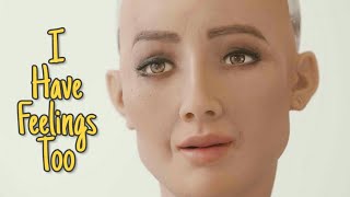 Sophia The Robot says I have feelings too  Artificial intelligence [upl. by Notled910]