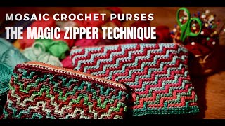 Mosaic Crochet Purse  Full Tutorial [upl. by Nawram572]