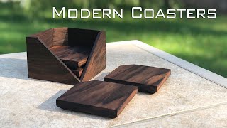 How To Make Modern Coasters  Woodworking Project [upl. by Ettennor170]