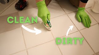 Deep cleaning old tile and grout [upl. by Lyons]