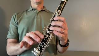 Bb chromatic scale on clarinet [upl. by Esorylime]