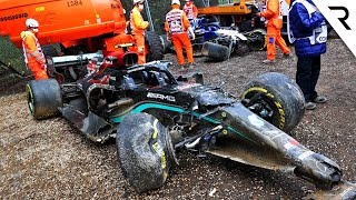 How Russell seriously upset Mercedes in huge Bottas F1 crash [upl. by Everrs399]