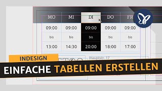 InDesignTutorial Einfache Tabellen erstellen [upl. by Suhploda]