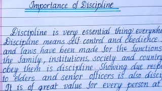 Essay on quotImportance of Disciplinequot EssayEssay writingEnglish writing English essay Eng Teach [upl. by Essirehs825]