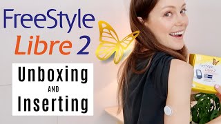 Freestyle Libre 2 Unboxing  Insertion  Shes Diabetic [upl. by Atorod]