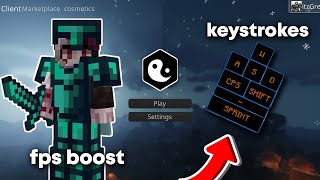 BEST MCPE CLIENT FOR FPS BOOST  Bedezu Client  KEYSTROKES Optifine Armor HUD [upl. by Embry]