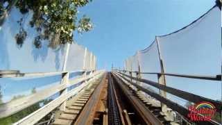 Holiday Worlds Legend wooden roller coaster POV in HD [upl. by Inalawi]