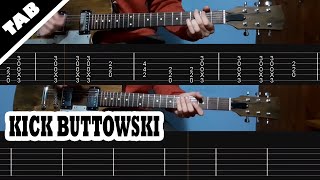 Kick Buttowski  Guitar TAB  Lesson  Tutorial [upl. by Potter]