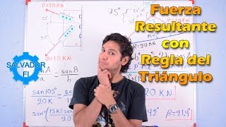 Fuerza Resultante con Regla del Triángulo  Salvador FI [upl. by Pliner]