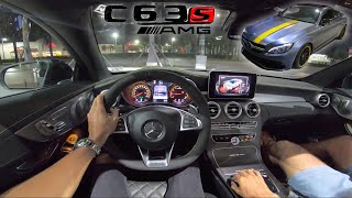 MercedesAMG C63S AMG Edition 1 POV  C63 S EXHAUST amp ACCELERATIONS [upl. by Oicor501]