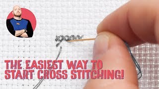 How To Start Cross Stitch Without A Knot  Mr X Stitch [upl. by Regina707]