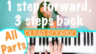 How to play 1 STEP FORWARD 3 STEPS BACK  Olivia Rodrigo Piano Tutorial  Piano PartChords [upl. by Eednar]