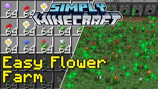 Easy Flower Farm Tutorial  Simply Minecraft Java Edition 117118 [upl. by Ynatirb770]