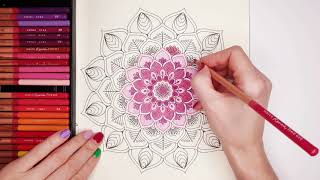 How to Color a MANDALA  Mandala Coloring Tutorial [upl. by Bihas100]