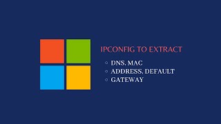 The IPCONFIG Command in Windows OS [upl. by Llerod695]