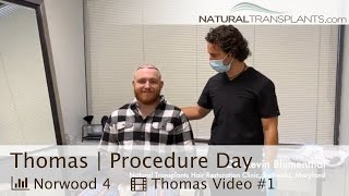 Hair Restoration Procedure Day for 26YearOld with Norwood 4 Hair Loss  Dr Blumenthal Thomas [upl. by Irem]