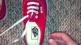 How to straight lace bar lace vans with 4 holes [upl. by Wesley]