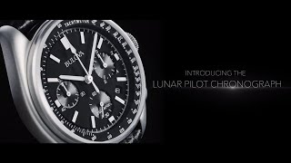 Bulova Watches for Men  Archive Series  Lunar Pilot  Black Dial Steel [upl. by Lednyc]