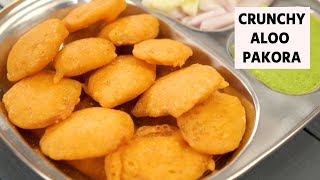 Crunchy Aloo Pakora  Easy Lockdown Street Style Recipes  CookingShooking [upl. by Alena747]