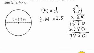 Circumference Of A Circle Using 314 For Pi [upl. by Nnahgaem609]