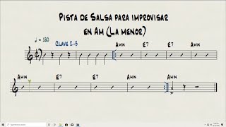 Pista de Salsa para improvisar en Am La menor  Sonido profesional [upl. by Prospero]