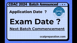 CDAC 2024 Batch Announced  CCAT Preparation 2024 [upl. by Acir]