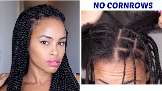 EASY Crochet Box Braids  No Cornrows Versatile Styles natural hair [upl. by Maxima]