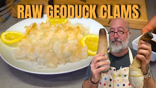 Slice and Serve a Geoduck Clam [upl. by Yendirb]