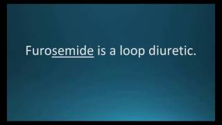 How to pronounce furosemide Lasix Memorizing Pharmacology Flashcard [upl. by Anaibib862]