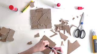 Lets Learn Cardboard Block Printing and Collagraph [upl. by Aiuoqes]