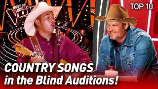 TOP 10  COUNTRY SONGS that make The Voice CHAIRS spin like crazy [upl. by Lamoureux]