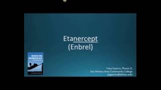 How to pronounce etanercept Enbrel Memorizing Pharmacology Flashcard [upl. by Wolbrom]