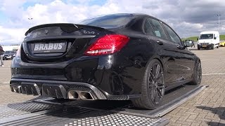 BRABUS 650 40 Biturbo V8 C63 S AMG Start Revs Overview [upl. by Esra]