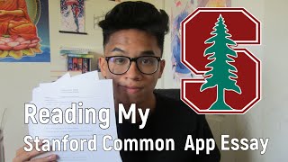 Reading My Stanford Common App Essay Tips [upl. by Ahsenad]