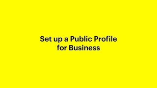 Set up a Public Profile for Business on Snapchat [upl. by Spiro]