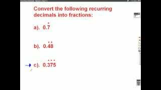 Recurring Decimals Mathscast [upl. by Nilyaj]