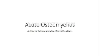 Osteomyelitis  Symptoms Causes and Treatment [upl. by Naghem]