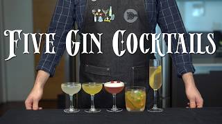 The 5 Easiest GIN Cocktails to Make at Home [upl. by Sigismundo]