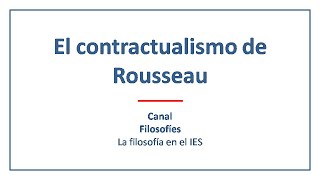 El contractualismo de Rousseau [upl. by Lynna56]